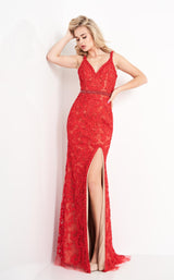 2 of 8 JVN JVN03103 Dress Red-Nude