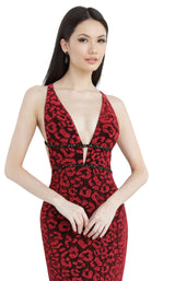 3 of 4 JVN JVN03169 Dress Black-Red