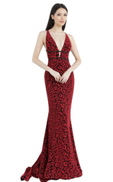 1 of 4 JVN JVN03169 Dress Black-Red