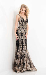 2 of 6 Jovani JVN04789 Black/Gold