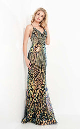 3 of 8 JVN JVN05758 Dress Black-Multi