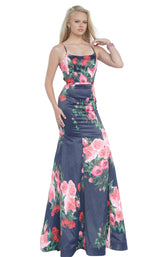 1 of 4 JVN JVN1110 Dress Navy-Print