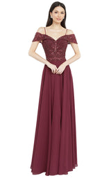 1 of 4 JVN JVN2157 Dress Burgundy