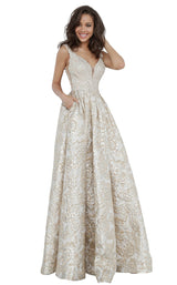 1 of 4 JVN JVN2228 Dress Champagne