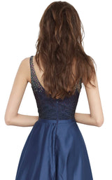 4 of 4 JVN JVN2469 Dress Navy