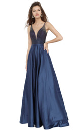 1 of 4 JVN JVN2469 Dress Navy