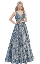 1 of 4 JVN JVN2486 Dress Navy-Green