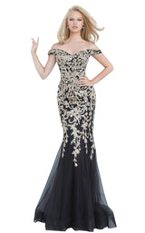 1 of 4 JVN JVN3907 Dress Black-Gold