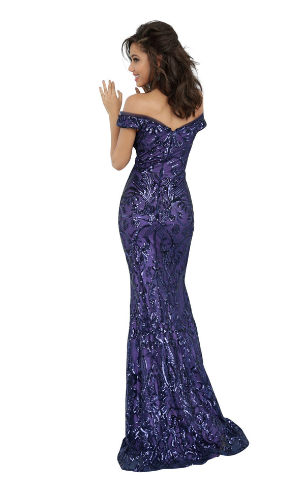 JVN JVN4296 Dress Purple