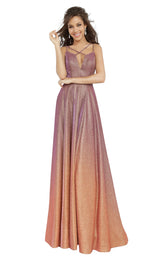 1 of 4 JVN JVN4327 Dress Purple-Gold