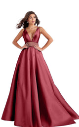 2 of 12 JVN JVN63737 Burgundy