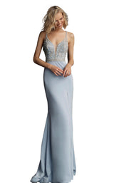 1 of 8 JVN JVN68317 Dress Light Blue