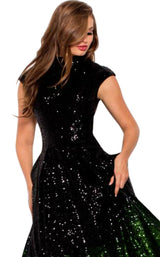 3 of 4 Jovani 60497 Black/Green
