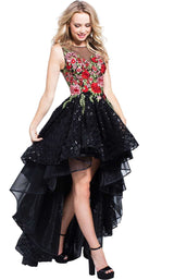 5 of 5 Jovani 55727 Black Multi