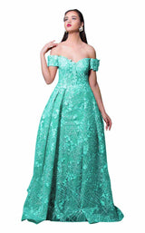 1 of 10 MNM Couture K3567 Aqua