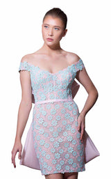 1 of 6 MNM Couture K3585 Pink-Blue