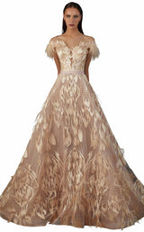 1 of 4 MNM Couture K3659 Dress Peach