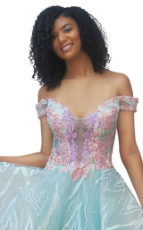 3 of 4 MNM Couture K3672 Dress Aqua