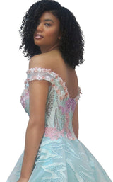 4 of 4 MNM Couture K3672 Dress Aqua