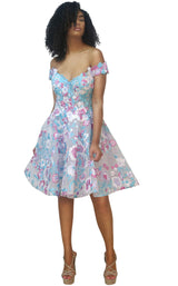 1 of 4 MNM Couture K3674 Dress Aqua