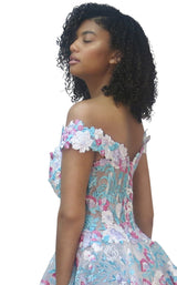 4 of 4 MNM Couture K3674 Dress Aqua