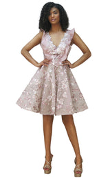 2 of 8 MNM Couture K3677 Dress Pink