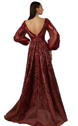 2 of 4 MNM Couture K3685 Dress Burgundy