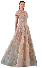 1 of 4 MNM Couture K3736 Dress Beige