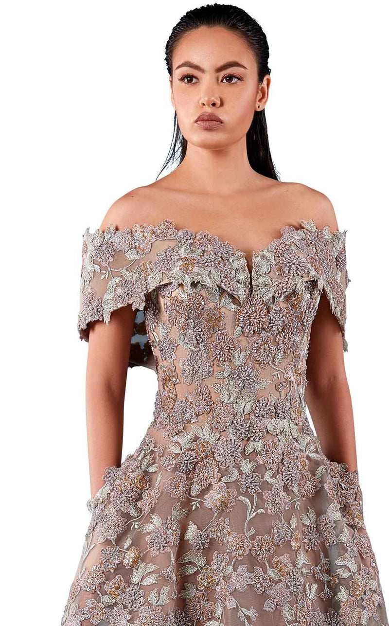 MNM Couture K3751 Dress Beige