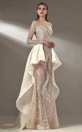 1 of 4 MNM Couture K3902 Dress Off-White