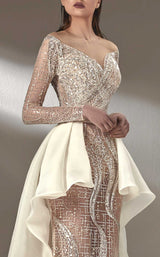 3 of 4 MNM Couture K3902 Dress Off-White