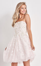 1 of 3 Jovani K68026 White-Pink