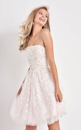 2 of 3 Jovani K68026 White-Pink