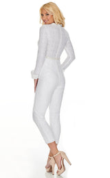 6 of 12 Rachel Allan L1279 Jumpsuit White