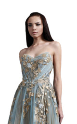 3 of 4 Revive by Tony Ward Layla Dress Light-Blue-Nude