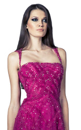 3 of 4 Revive by Tony Ward Lisa Dress Fuchsia