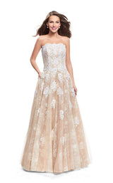 7 of 8 La Femme 25925 White/Nude