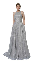 1 of 4 Modessa Couture M18006 Grey-Silver