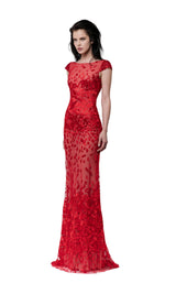 1 of 4 Revive by Tony Ward Maze Dress Red