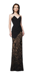 1 of 4 Revive by Tony Ward Melissa Dress Black-Nude