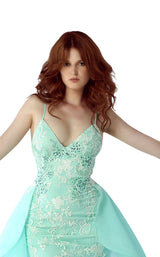 2 of 4 MNM Couture G0836 Aqua