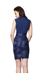 2 of 2 Revive by Tony Ward Monica Dress Navy-Blue