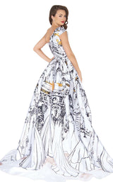 3 of 4 Mac Duggal 30371R Ivory Multi