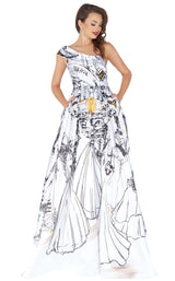 1 of 4 Mac Duggal 30371R Ivory Multi