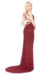 5 of 6 Mac Duggal 4551M Burgundy