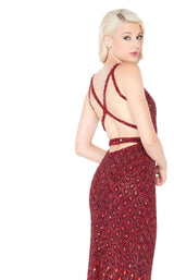 6 of 6 Mac Duggal 4551M Burgundy