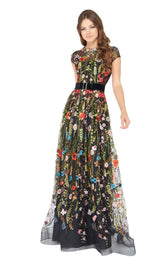 1 of 4 Mac Duggal 50435D Black Multi