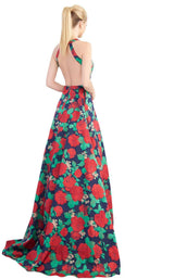 3 of 4 Mac Duggal 55162I Midnight Rose