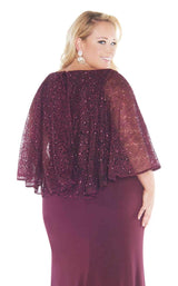 6 of 6 Mac Duggal Fabulouss 77308F Burgundy