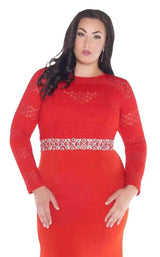 3 of 4 Mac Duggal Fabulouss 77383K Red